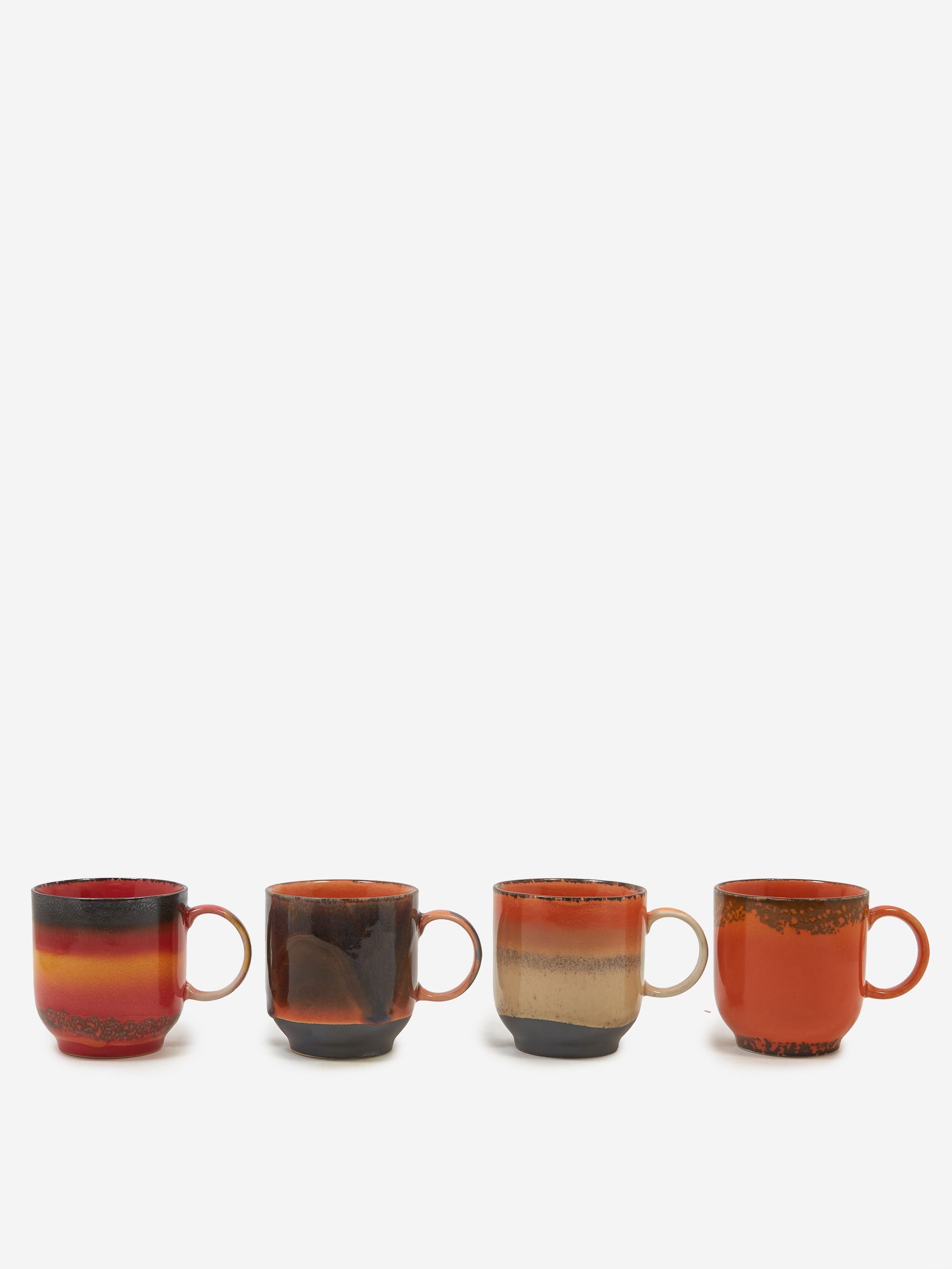 Image of HKLiving 70s Ceramics Café Mugs (Set Of 4) - Brazil