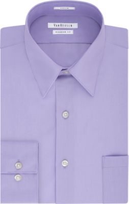 Van Heusen Wrinkle Free Lavender Regular Fit Dress Shirt