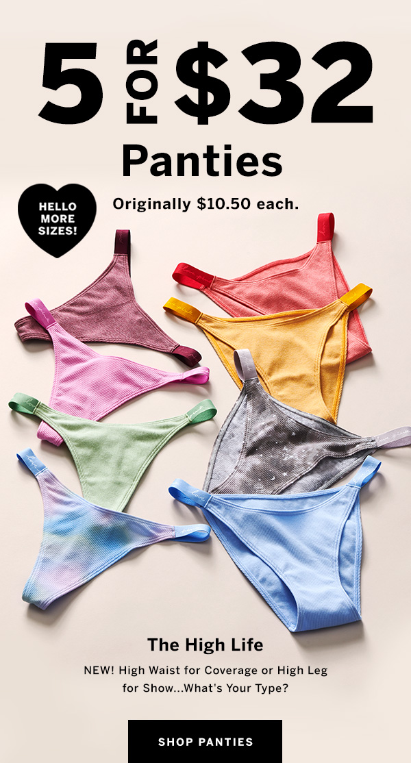 1 5 for $32 Panties