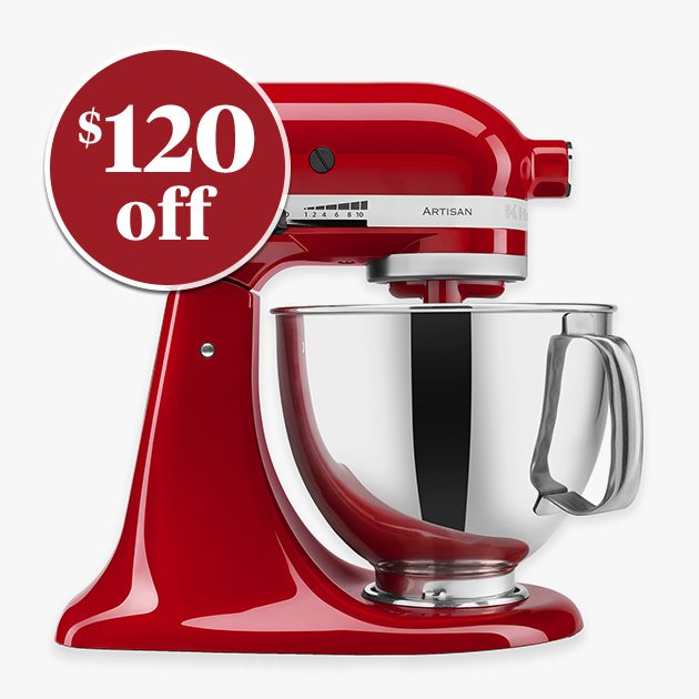 KitchenAid® Artisan® 5-Quart Stand Mixer in Empire Red - $120 Off