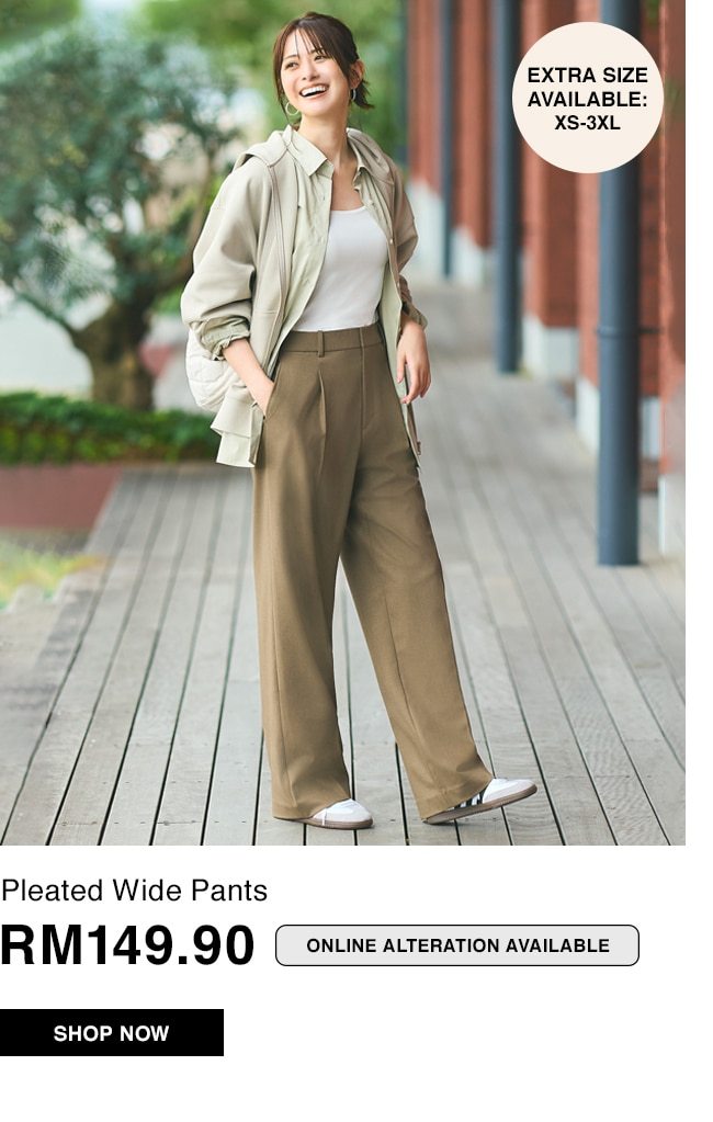 Pleated Wide Pants