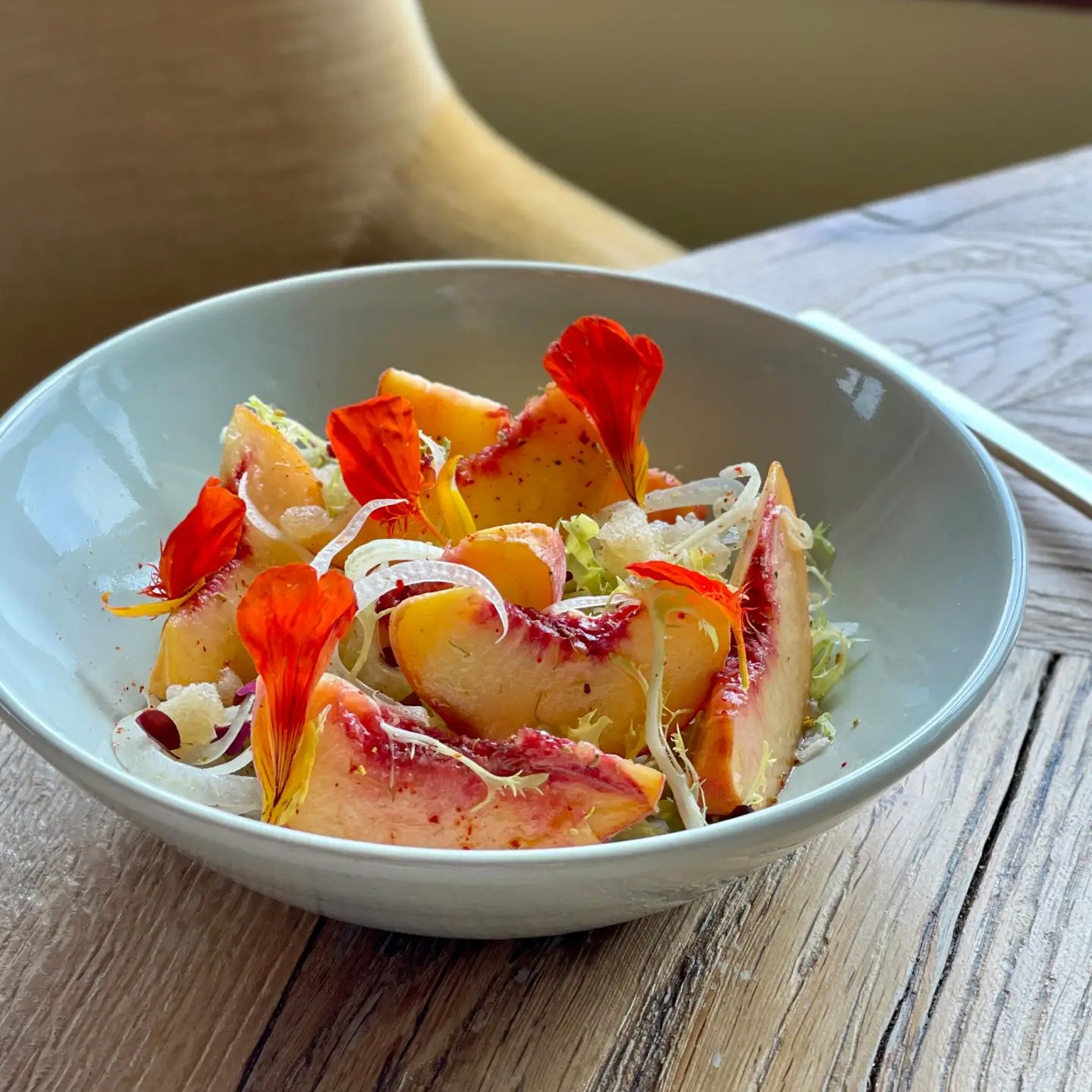 Peach and Fennel Salad with Sweet Tea Granita