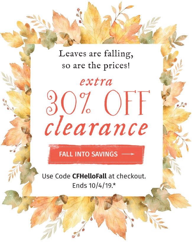 Shop Clearance | Take EXTRA 30% Off On Clearance - CFHelloFall*.