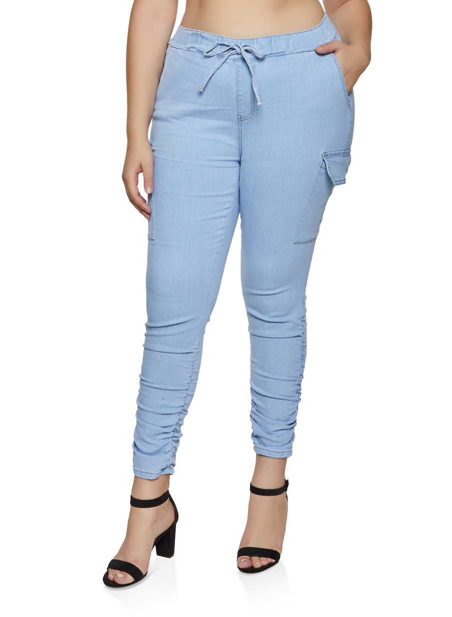 Plus Size Almost Famous Cargo Jeggings