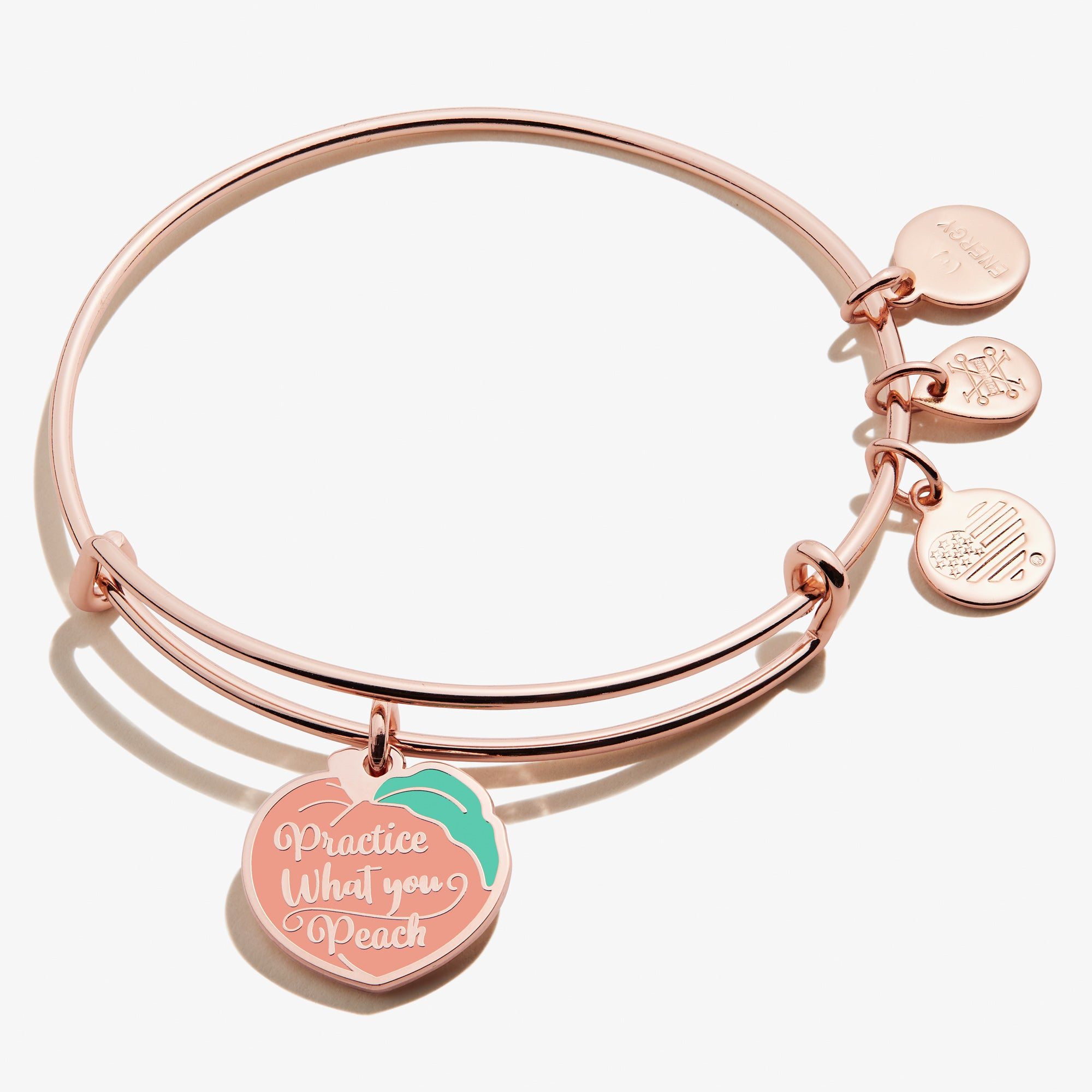 Image of Practice What You Peach' Charm Bangle