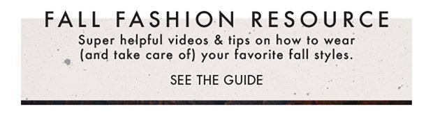 FALL FASHION RESOURCE