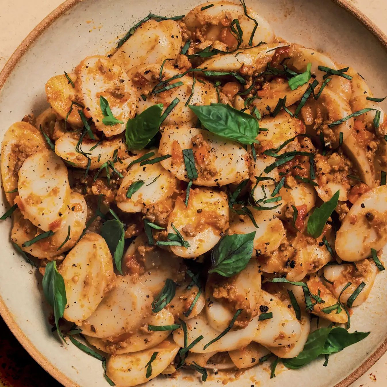 Rice Cake Bolognese