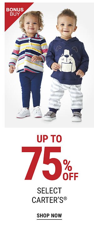 Bonus Buy - Up to 75% off select Carter's®. Shop Now.