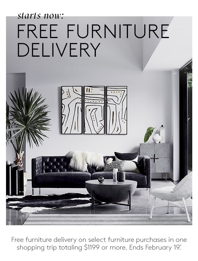 starts now: free furniture delivery
