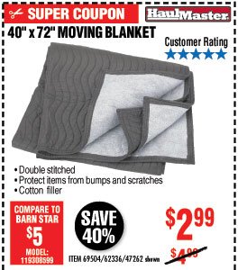 40 in. x 72 in. Moving Blanket