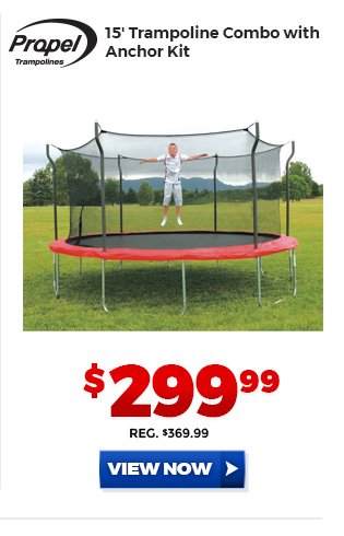 Propel 15' Trampoline Combo with Anchor Kit