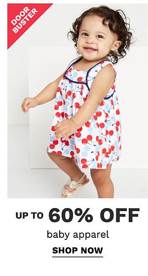 Doorbuster! Up to 60% off Baby Apparel - Shop Now