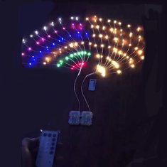 Battery Powered 8 Modes LED Peacock String Holiday Light