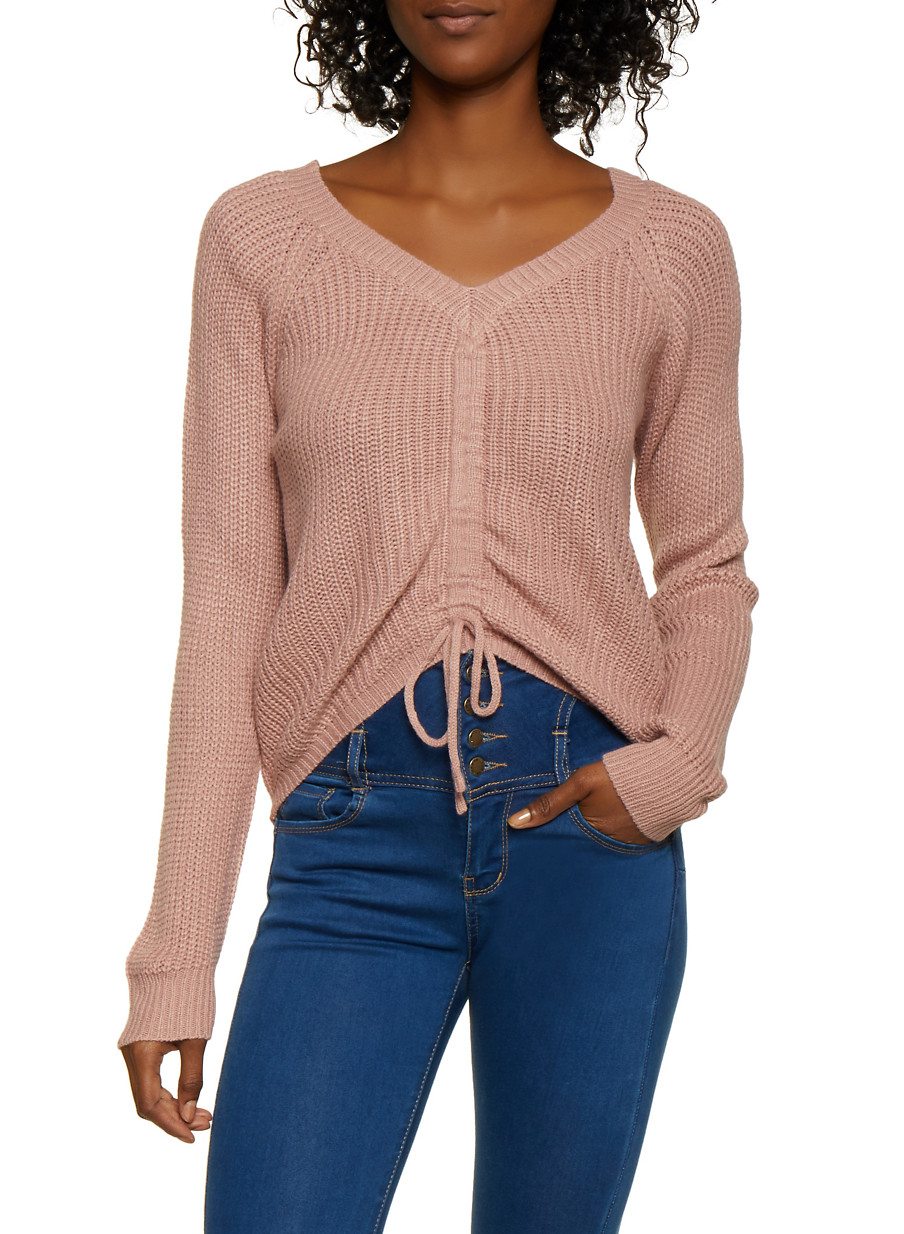 Drawstring Front Sweater