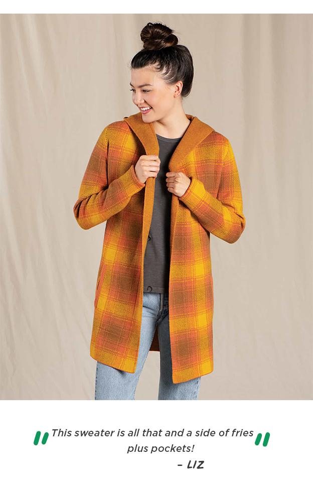 Merino Heartfelt Hoodie in Auburn Buffalo Check
