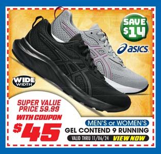 ASICS Gel Contend 9 Men's or Women's Running Shoes