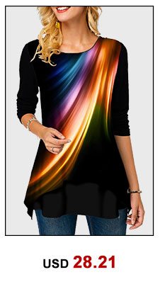 Printed Round Neck Long Sleeve T Shirt 