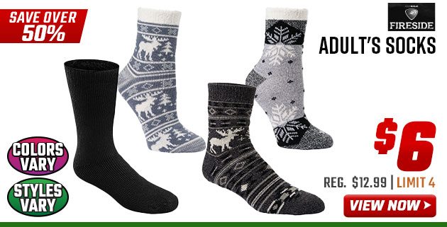 Fireside Adult's Socks