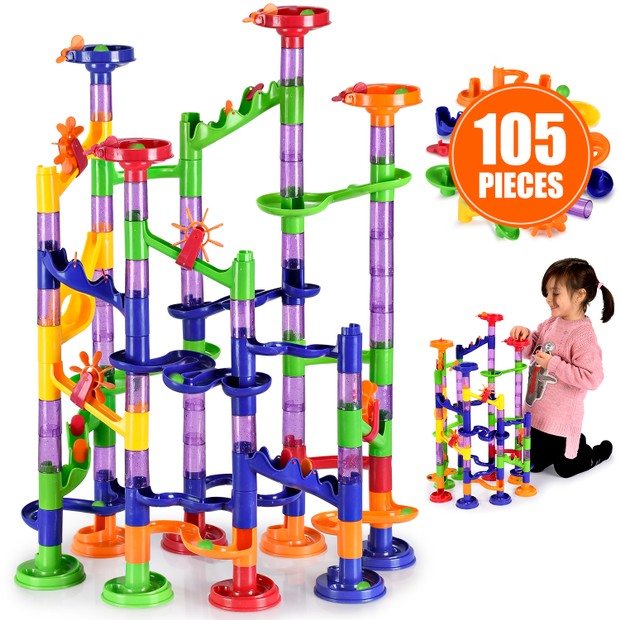 BritenWay Large Marble Run Toy Set for Kids (117-Piece Set)