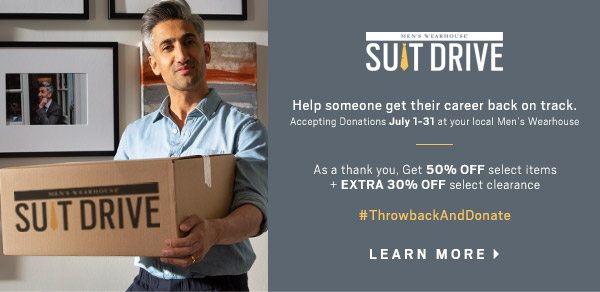 STARTS THURSDAY | FRIENDS & FAMILY EVENT | 50% OFF ALMOST EVERYTHING + 30% Off All Shoes + Extra 30% Off Clearance + SUIT DRIVE | #ThrowbackAndDonate - SHOP NOW