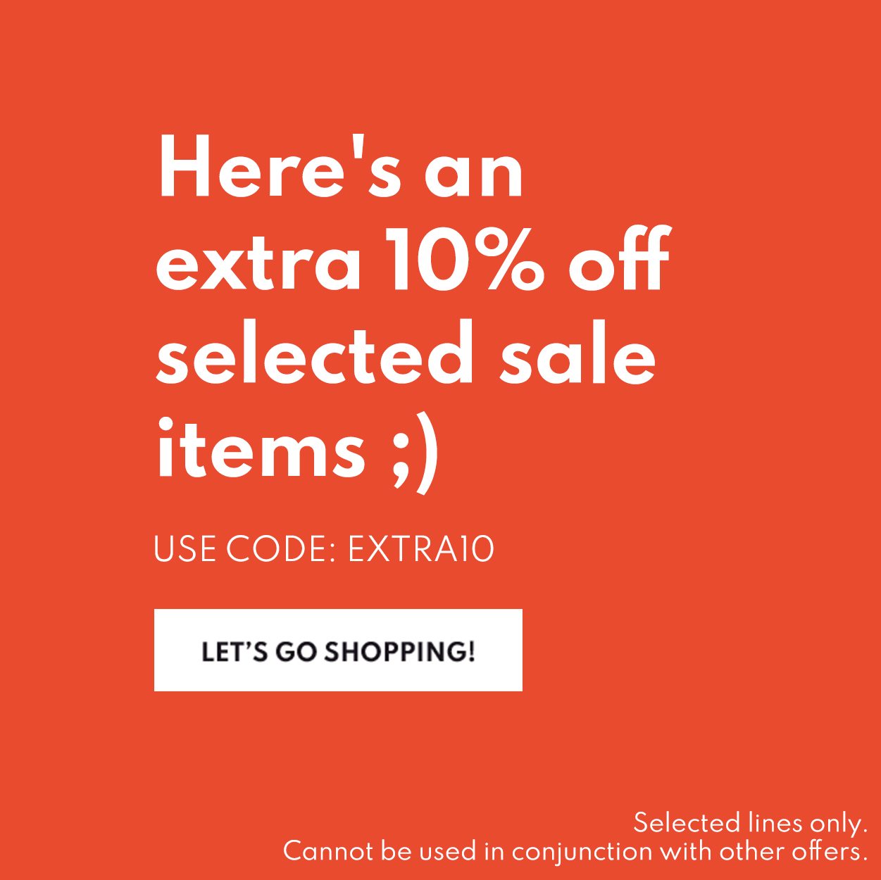 EXTRA 10% OFF SALE