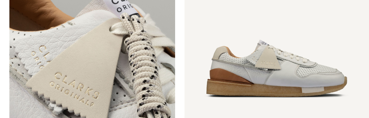 mens Clarks Originals trainer Tor Run in white combi links to product page