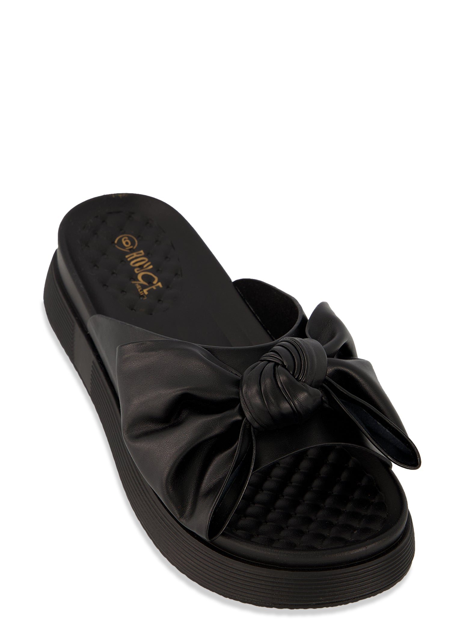 Bow Tie Band Slide Sandals