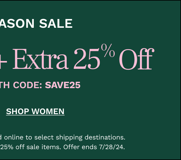 End of Season Sale | SHOP WOMEN