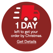 1 Day left to get your order by Christmas. Get Details