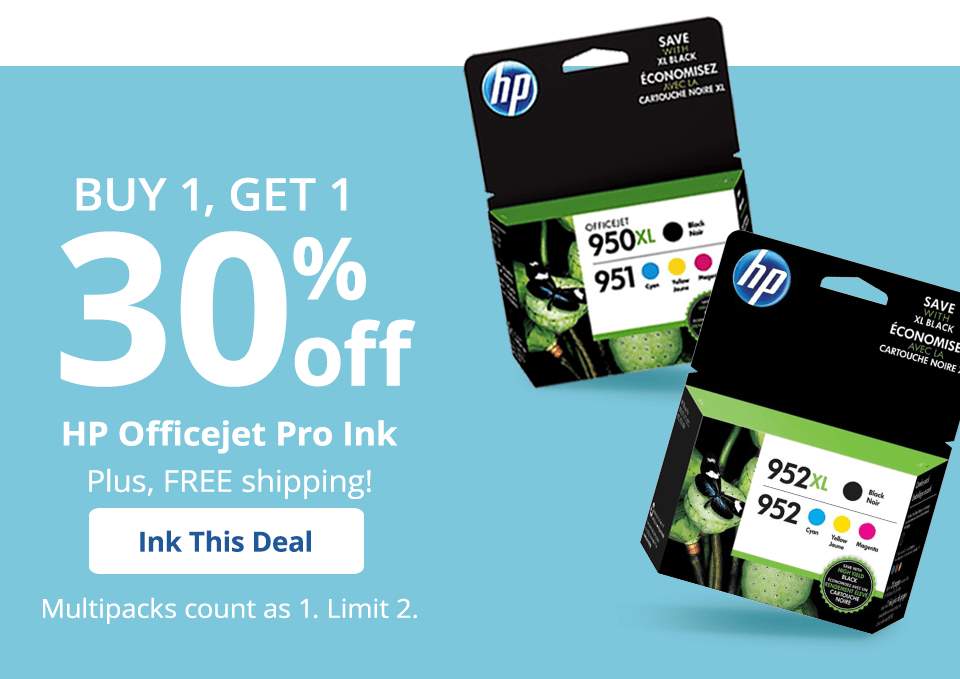 Buy One Get one 30% Off HP Ink