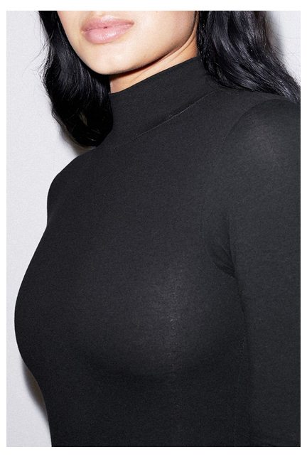 Cotton Spandex Turtleneck Catsuit
