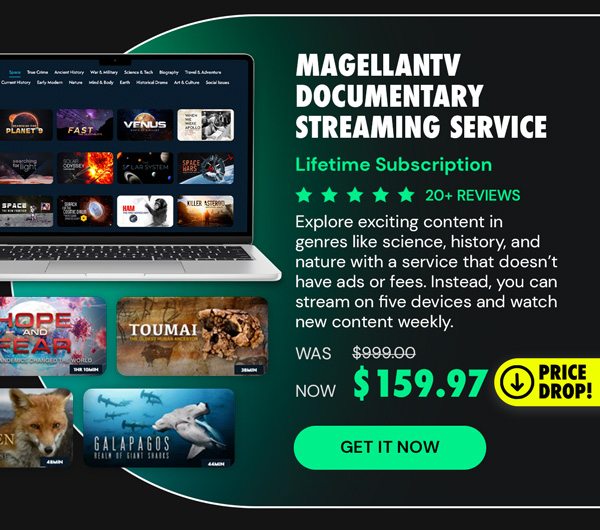 MagellanTV Documentary Streaming Service: Lifetime Subscription