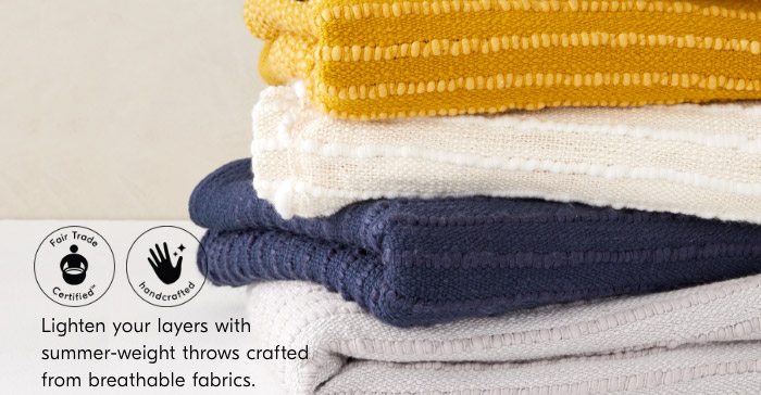 Layers of handcrafted throws