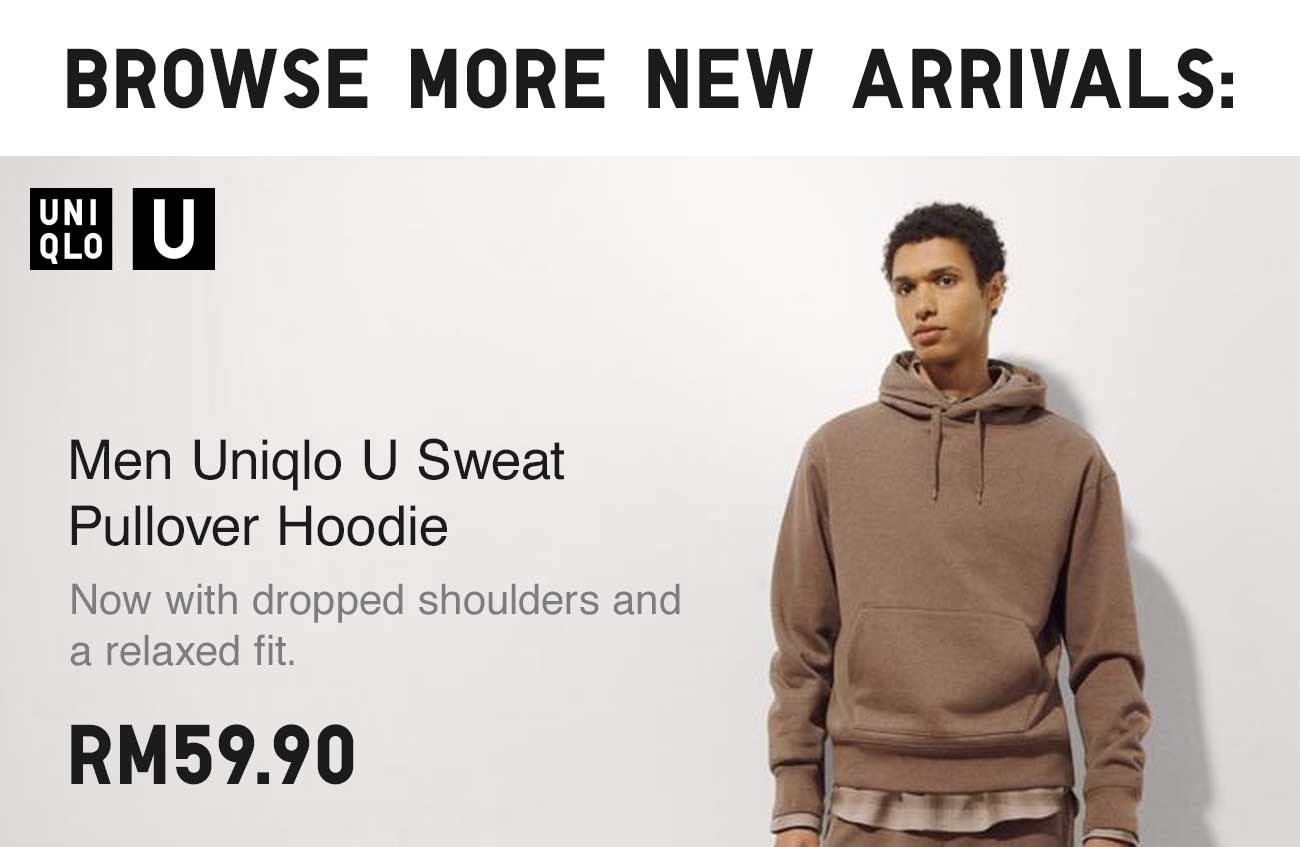 MEN UNIQLO U SWEAT PULLOVER HOODIE