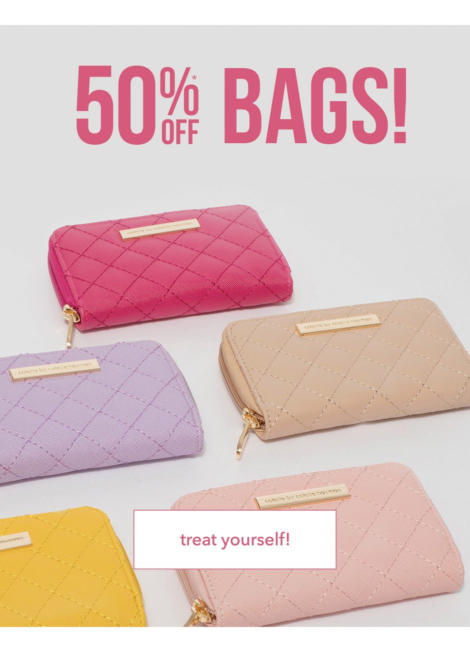 50% off Bags!