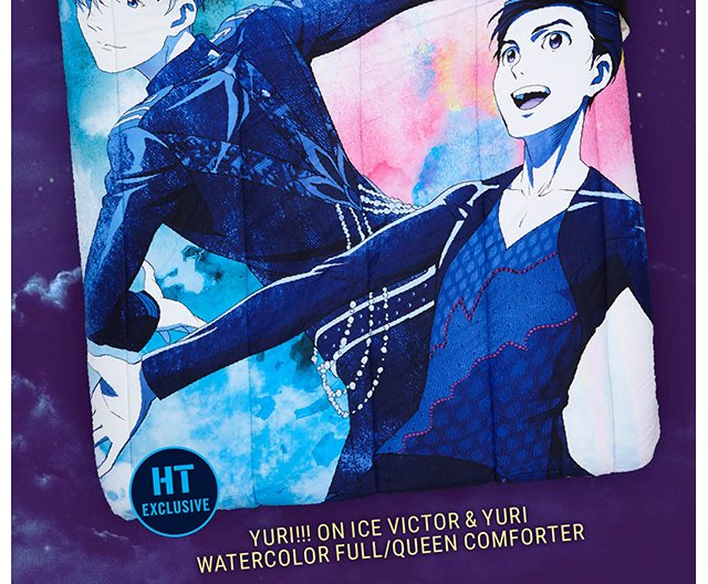 Yuri On Ice Victor and Yuri Watercolor Comforter