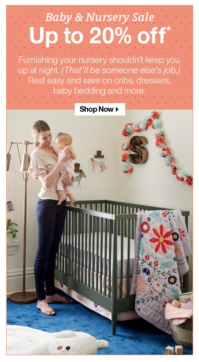 Right Now Up To 20 Off Cribs And More Crate And Barrel Email