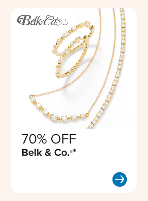 Gold and diamond jewelry. 70% off Belk & Co.