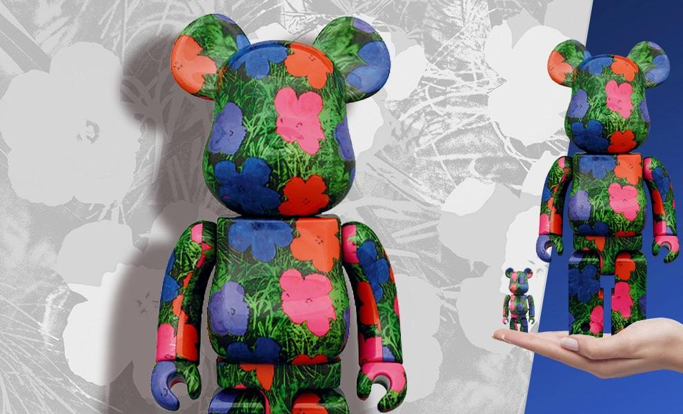Be@rbrick Andy Warhol “Flowers” 100% & 400% Collectible Set (Medicom)
