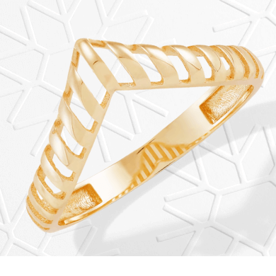 Openwork Chevron Ring 14K Yellow Gold