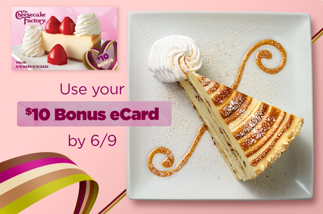 Use your $10 Bonus eCard by 6/9