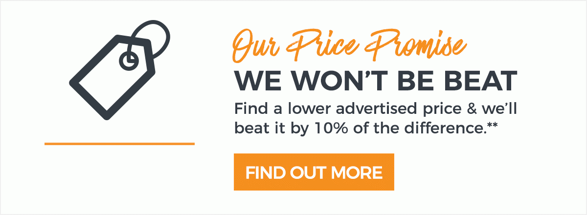 We Won't Be Beat! Find a lower prices and we'll beat it by 10 percent of the difference.** Ask us!