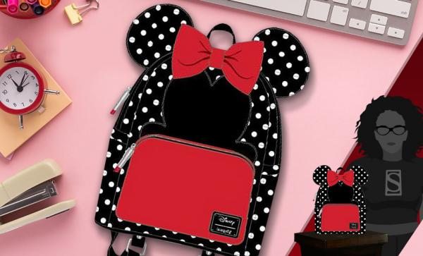 Minnie Mouse Black & White Polka Dot Mini Backpack (Loungefly)