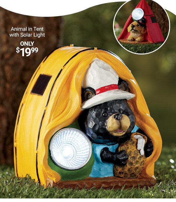 Animal in Tent with Solar Light Only $19.99