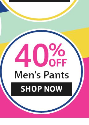 40% off men's pants