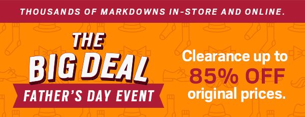 BIG DEAL BANNER Clearance up to 85% off