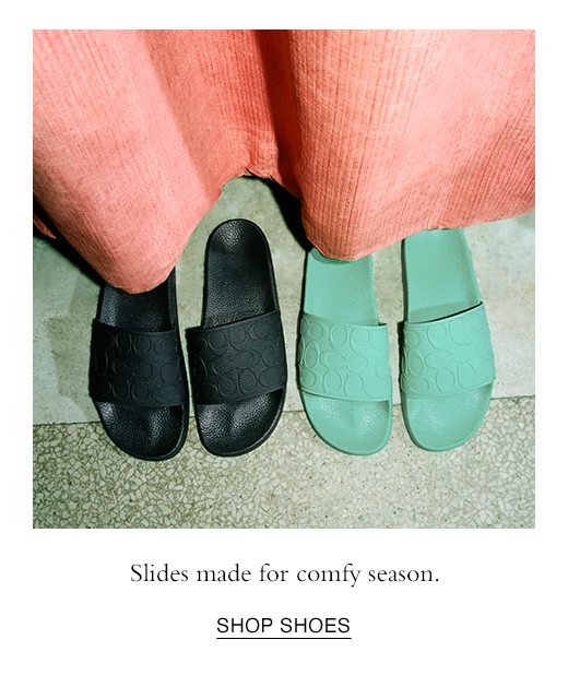 Slides made for comfy season. SHOP SHOES