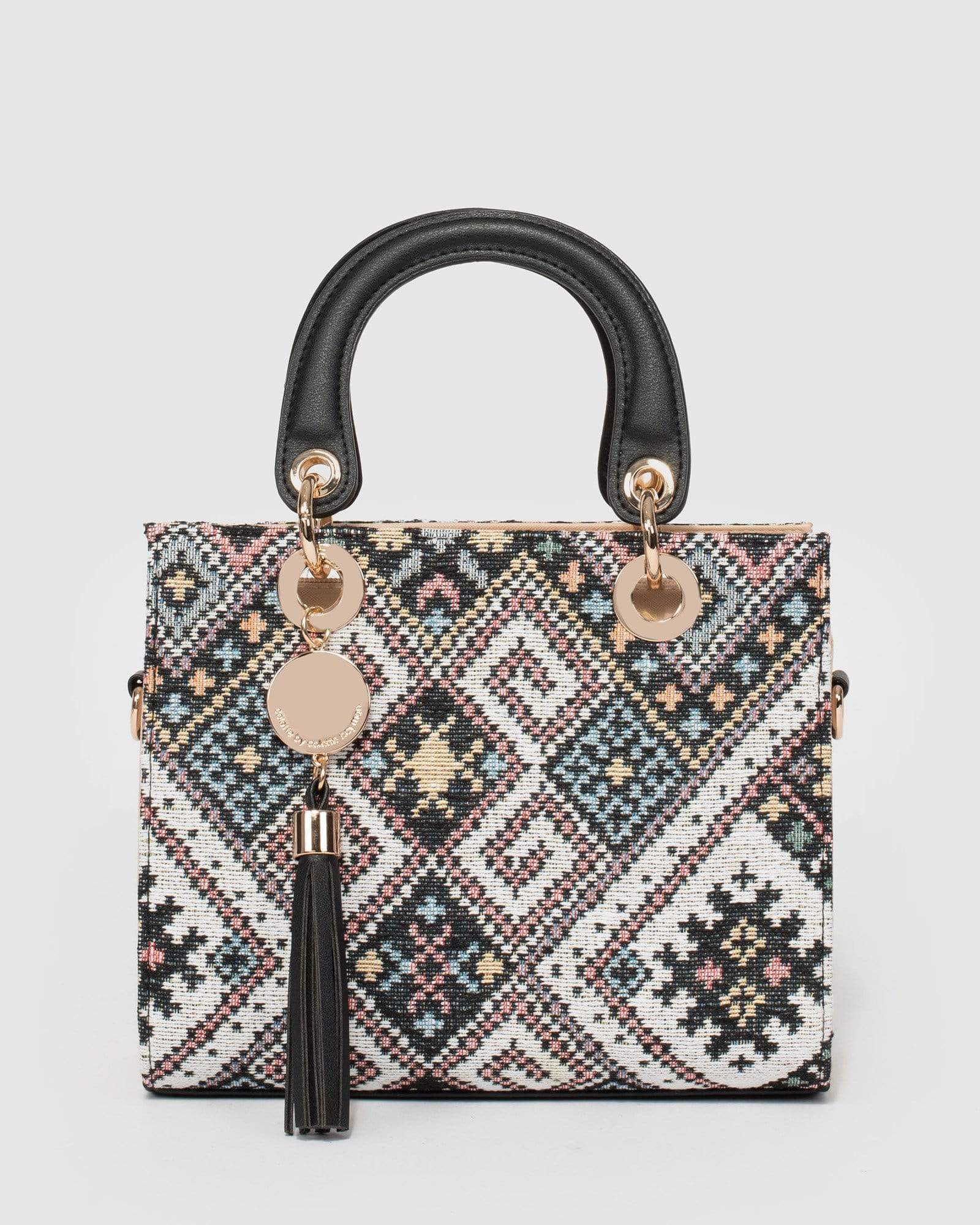 Image of Print Ella Tassel Tote Bag