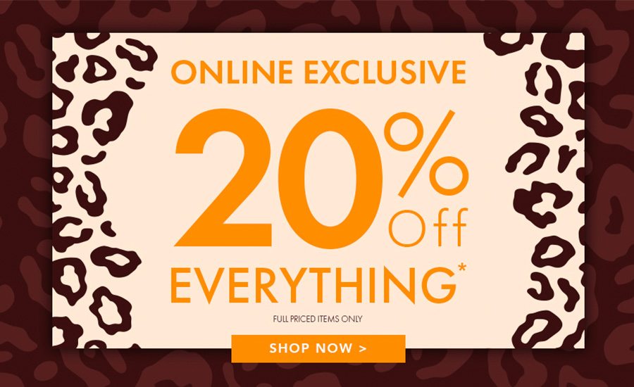 20% off online exclusive