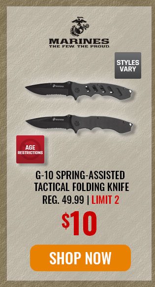 Marines G-10 Spring-Assisted Tactical Folding Knife